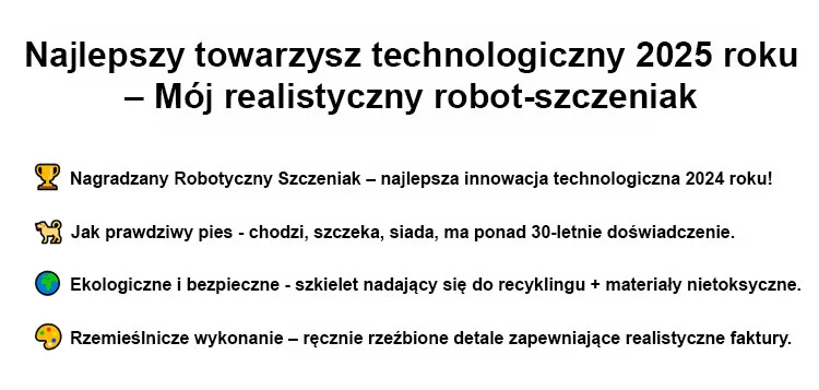 realistyczny interaktywny szczeniak robot – miękka pluszowa zabawka (1+1 gratis)