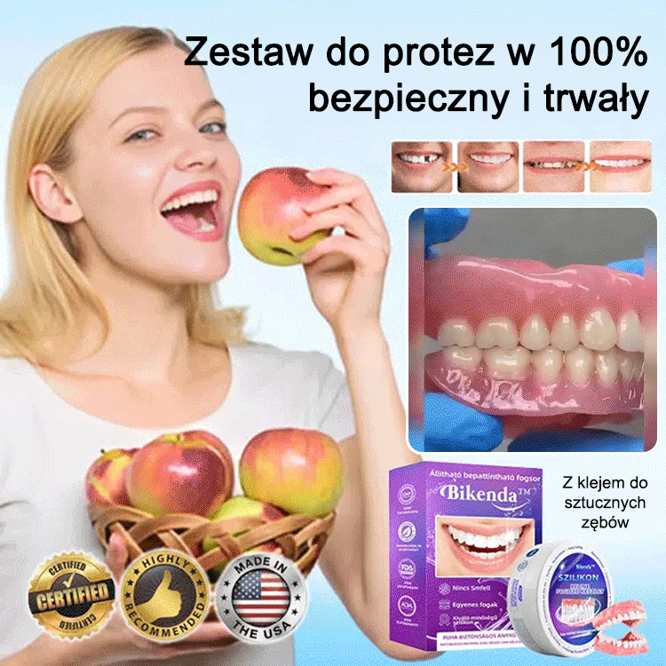 Home zestaw do rekonstrukcji protez zębowych oralhoe (z żelem do zębów)