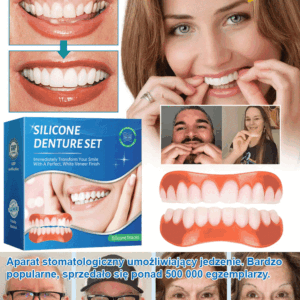 Home doskonały zestaw do protez(biomimetyczna konstrukcja dziąseł, wygodna bez szlifowania ust, dzięki czemu protezy tworzą "drugi zestaw prawdziwych zębów")