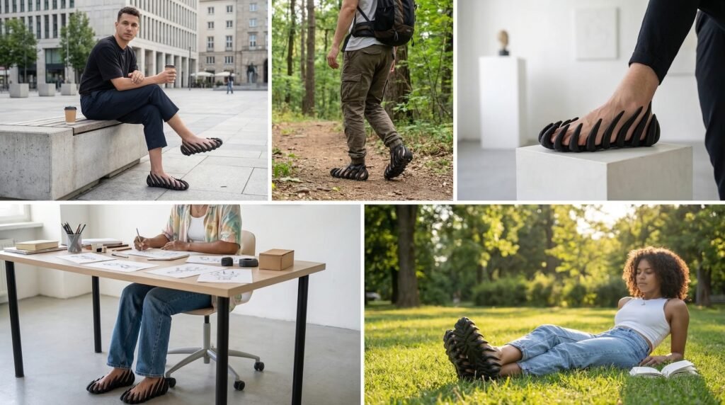 innowacyjne klapki 3d „pazur” – komfort, styl i stabilność na każdy dzień